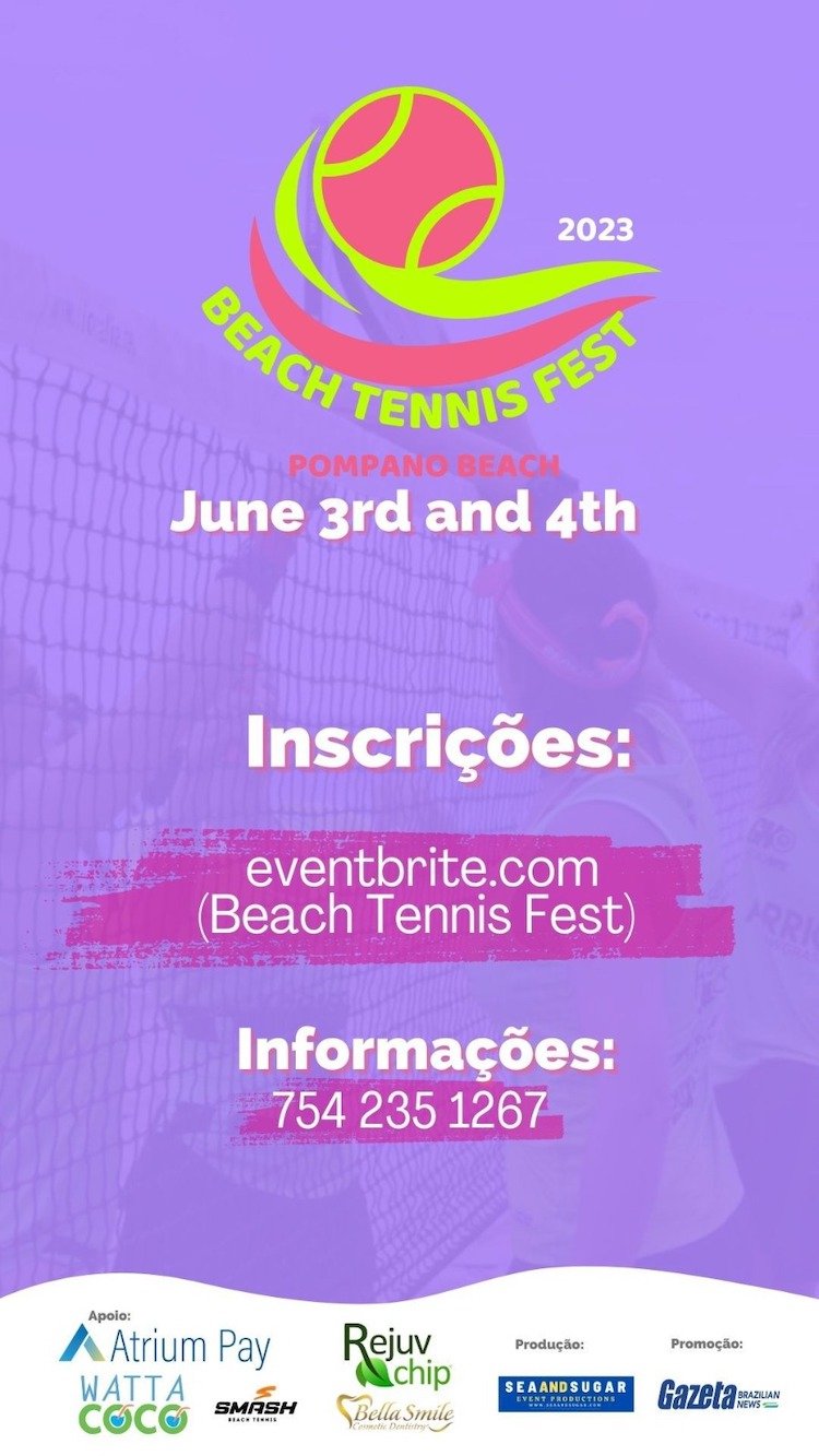 Beach Tennis Fest 2023 em Pompano Beach, FL. - Acontece