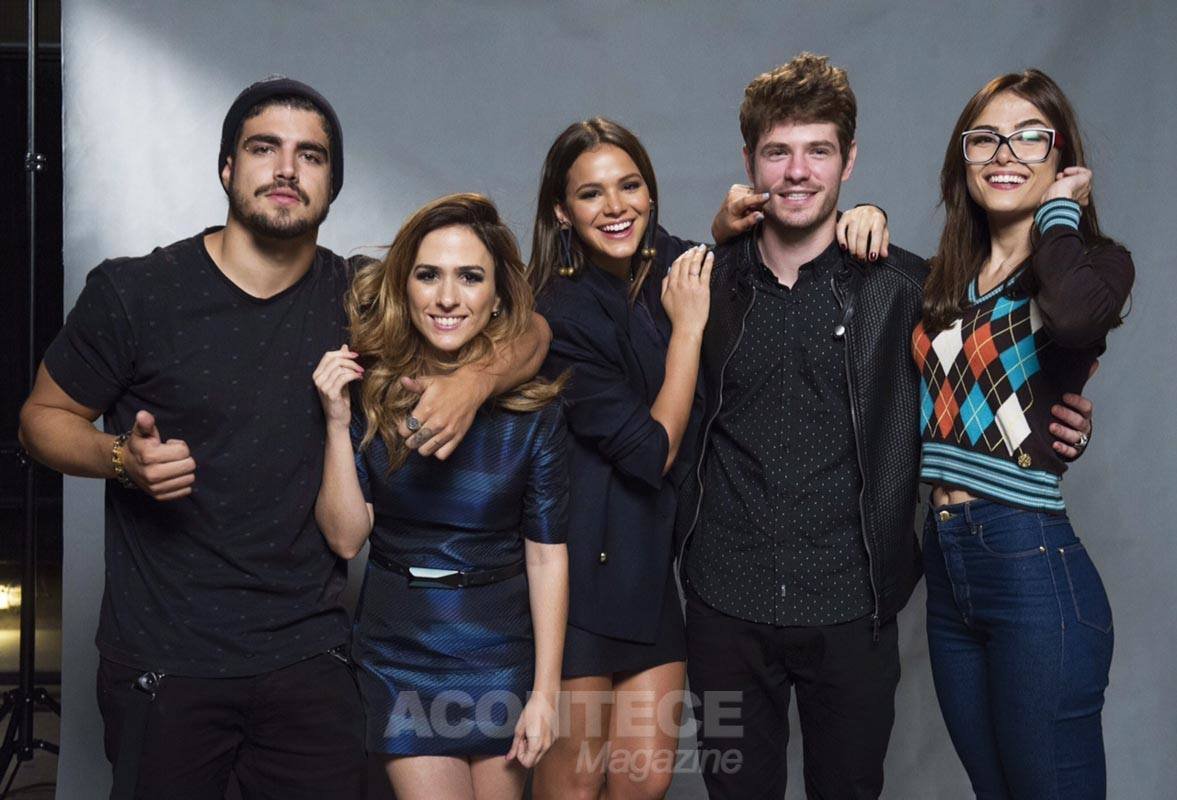 Caio Castro, Tatá Werneck, Maurício Destri, Bruna Marquezine e Maria Casadevall