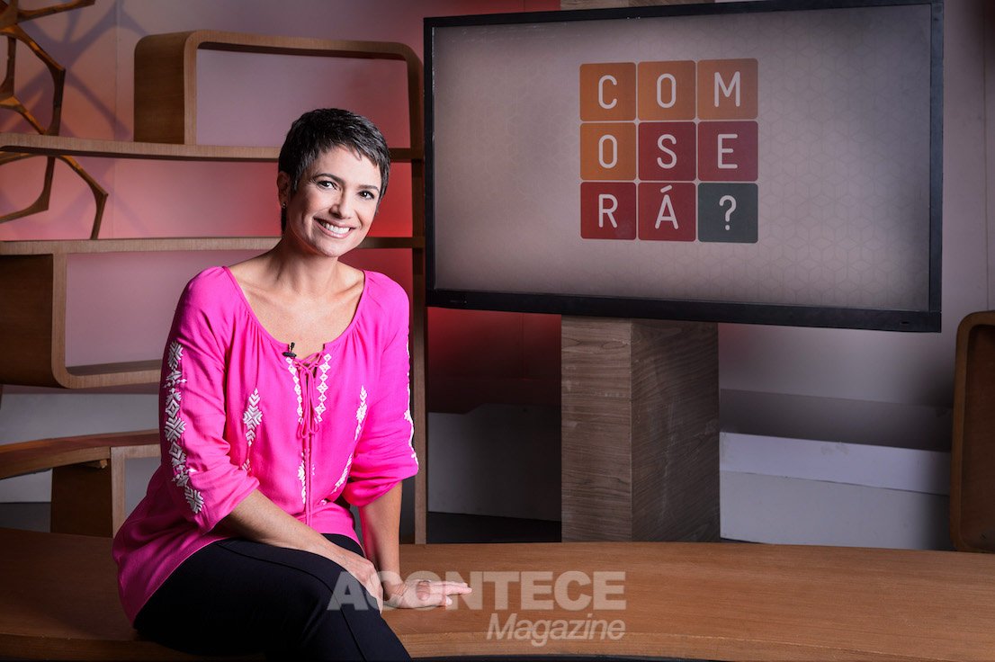 Sandra Annenberg no estúdio