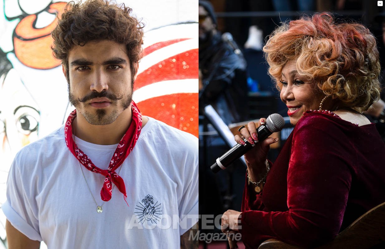 Caio Castro e Alcione no Altas Horas