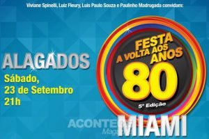 Festa de encerramento do Festival de Cinema com o tema A VOLTA AOS ANOS 80