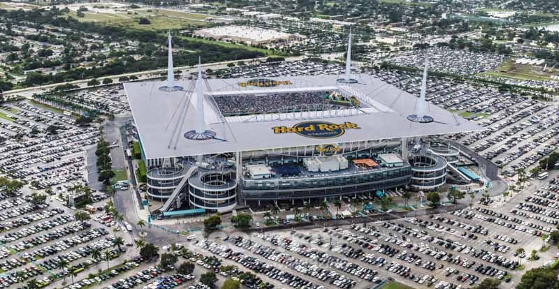 O Hard Rock Stadium é sede de grandes eventos no Sul da Flórida