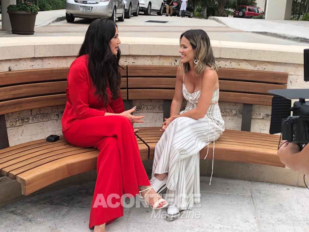 Fernanda Pontes entrevista Luiza Brunet, em Fort Lauderdale