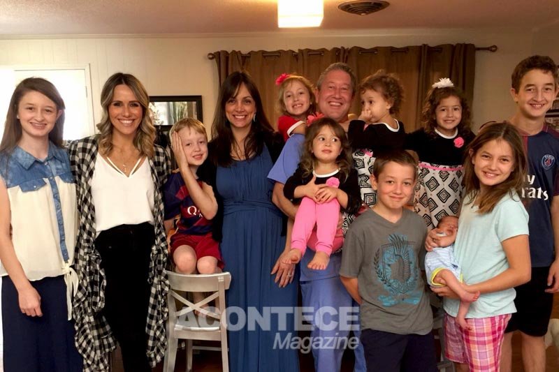 Fernanda Pontes com Clodyne Seidel e sua família