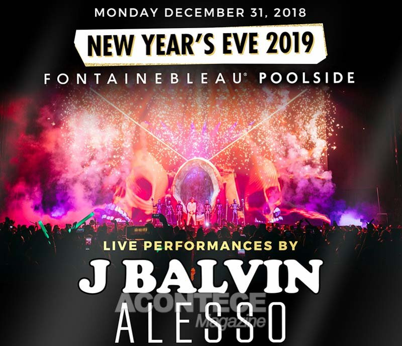 Réveillon 2019 no Fontainebleau Miami Beach com J Balvin & Alesso Ring 