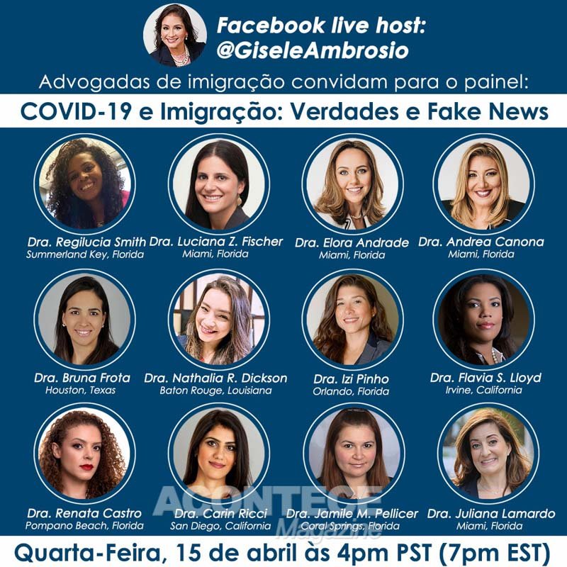 Ao vivo com 13 Advogadas de Imigração, no "Facebook Live”