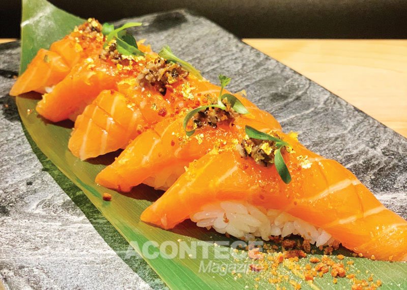 Sushi especial de salmão