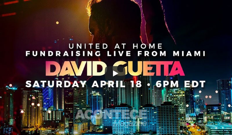 DJ David Guetta arrecada 700 mil dólares em doações durante sua live em Miami