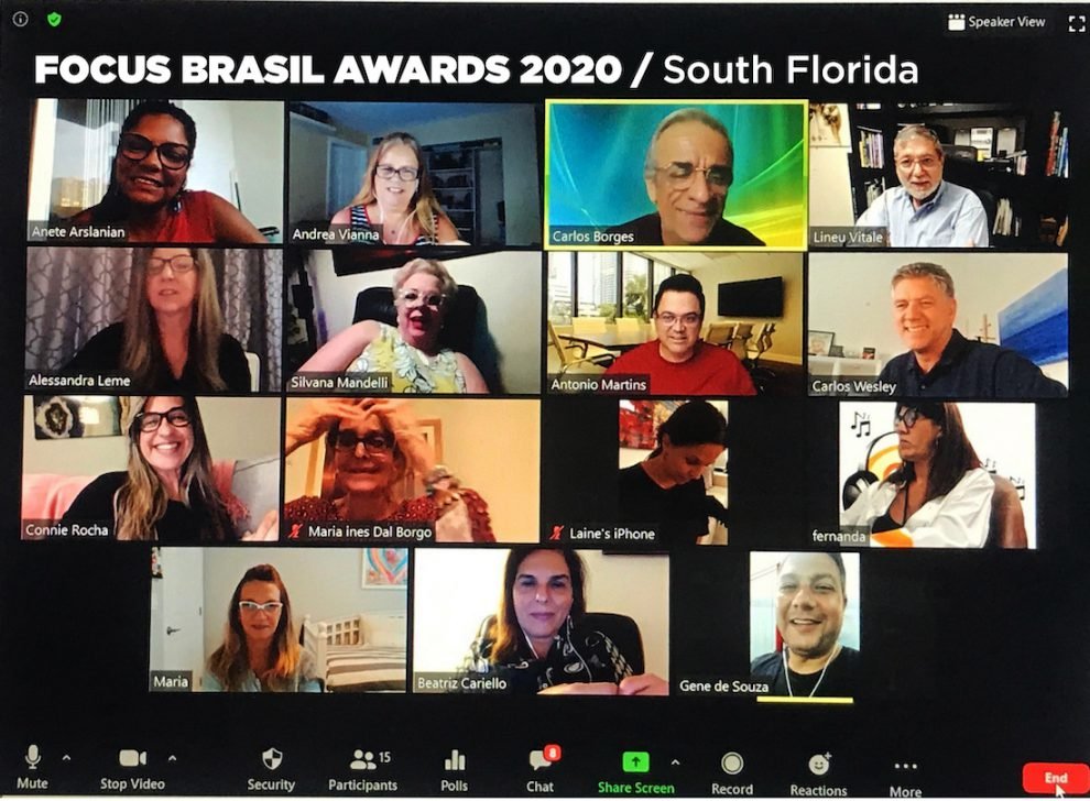 Foto da Reunião com o os membros da Diretoria do Focus Brasil Awards do Sul da Flórida